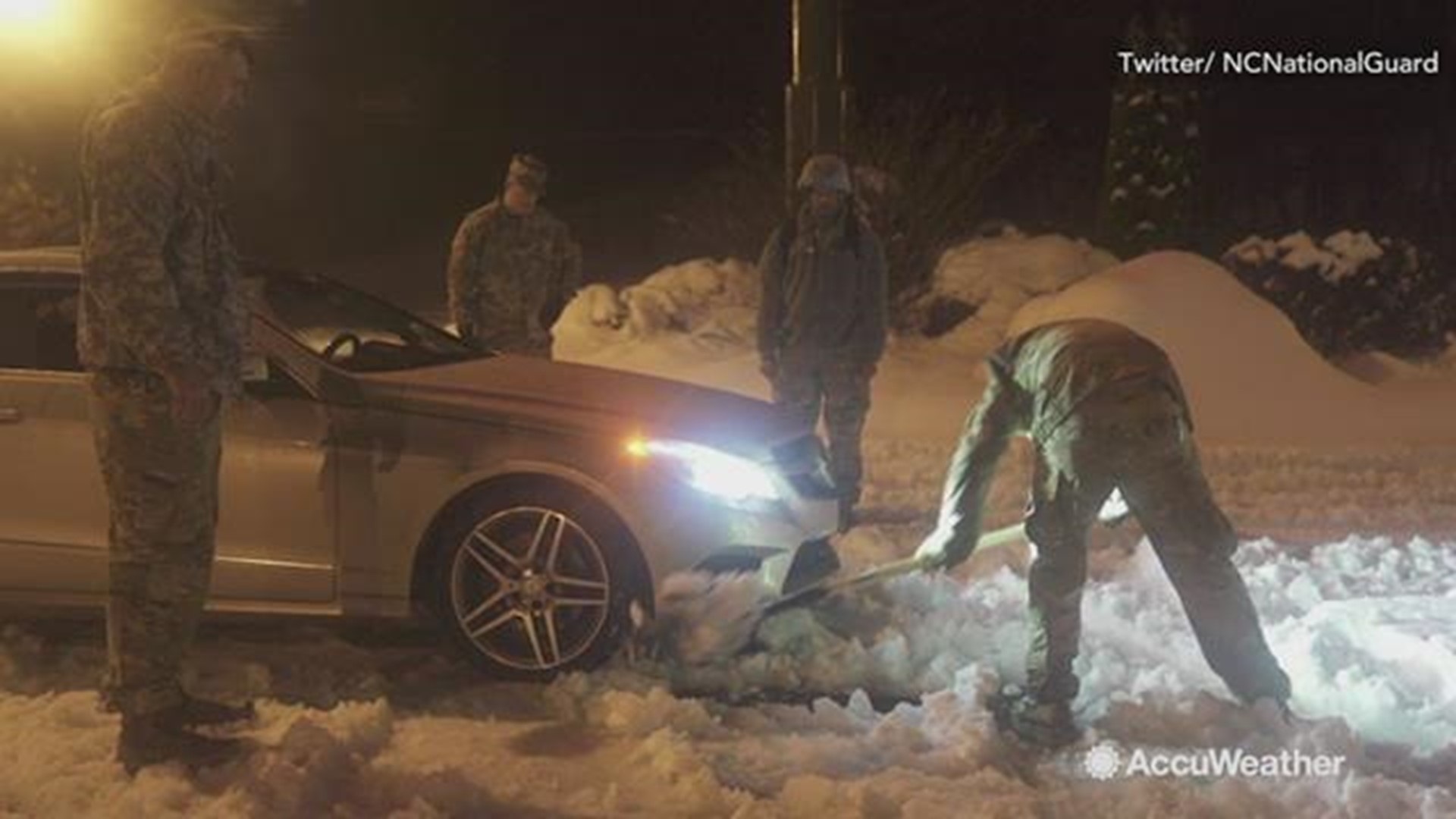 As a snow storm hit North Carolina on December 8 and 9, the North Carolina National Guard was out rescuing people