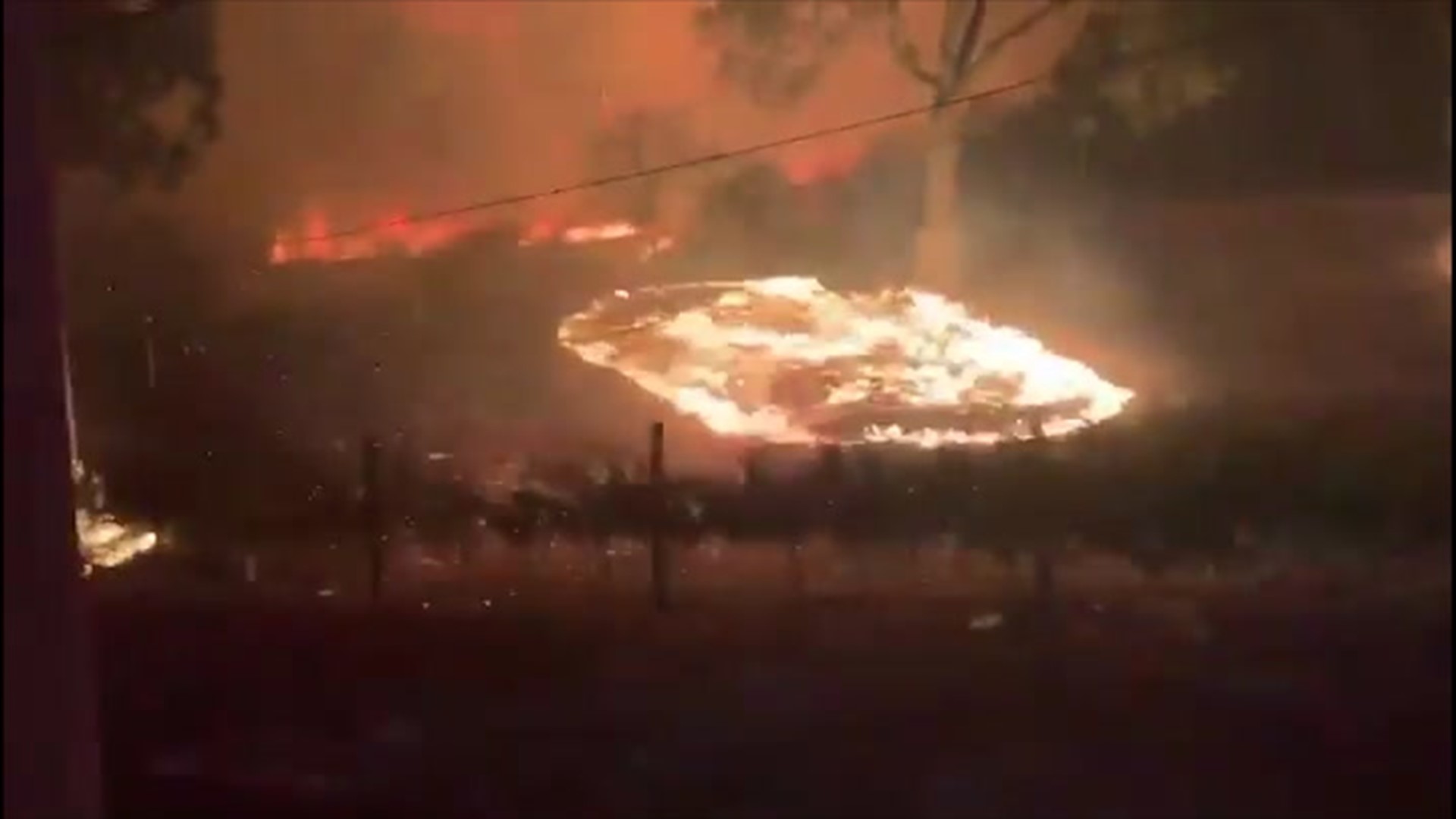 A new video released by the Alameda County Fire Department details the intense moments firefighters have spent battling the Glass Fire burning in Napa County, California.