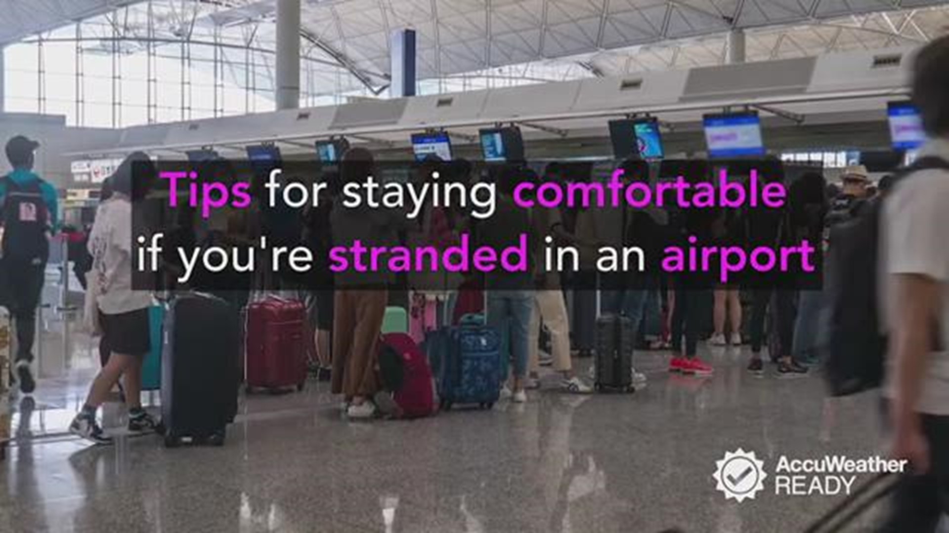 When brutal wintry conditions strike, it may mean bad news for you and your travel plans. Try these tips if you end up stuck in an airport for a while.