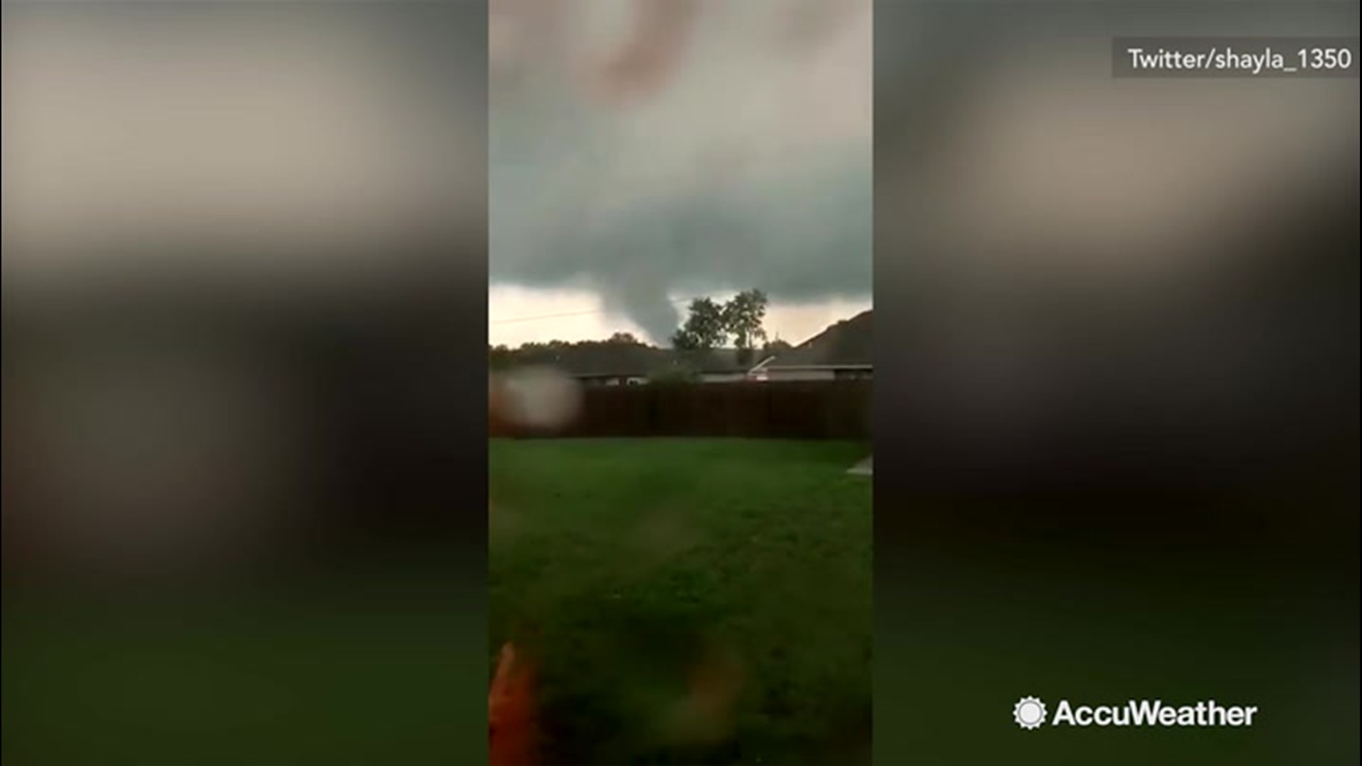 A tornado was visible from many resident's backyards in Joplin, Missouri, the evening of May 22.