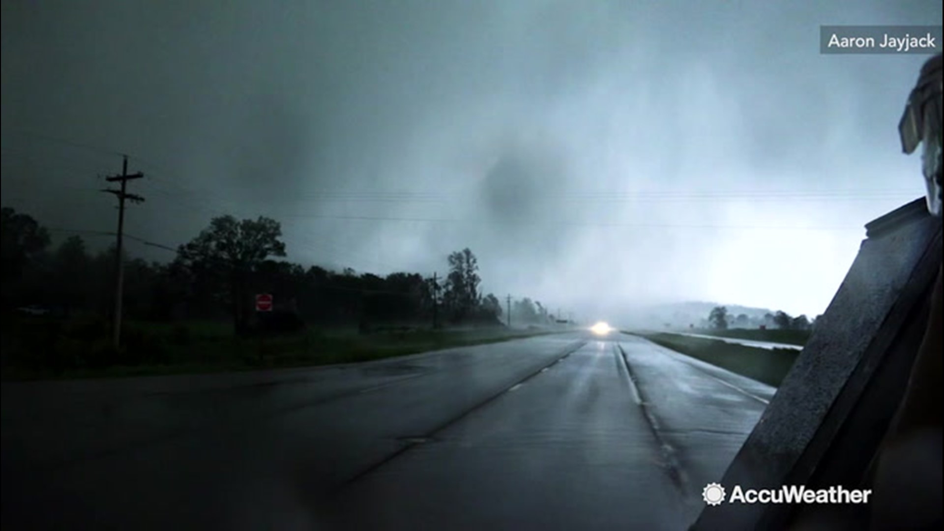 Storm chaser Aaron Jayjack tracked down this 'big time' wedge tornado in Lawrence, Kansas on May 28.