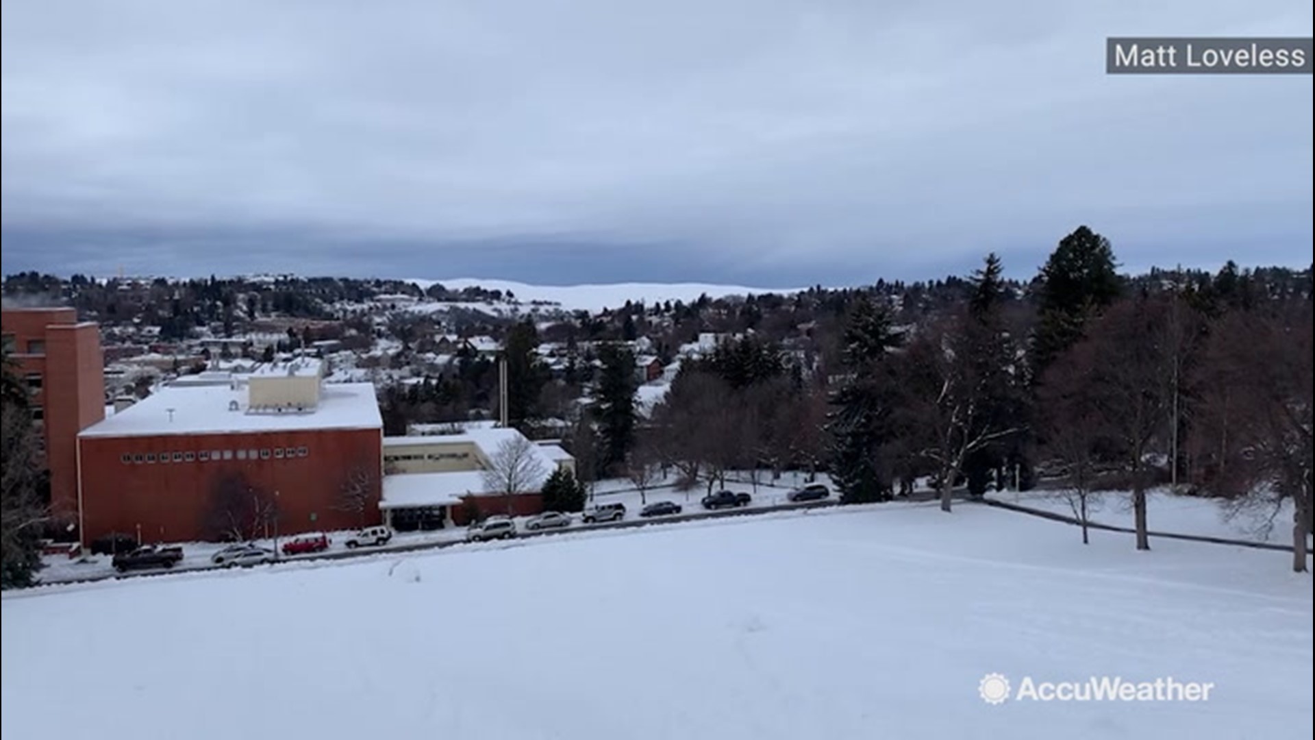 Pullman, Washington, was covered in snow after a strong storm on Jan. 13.