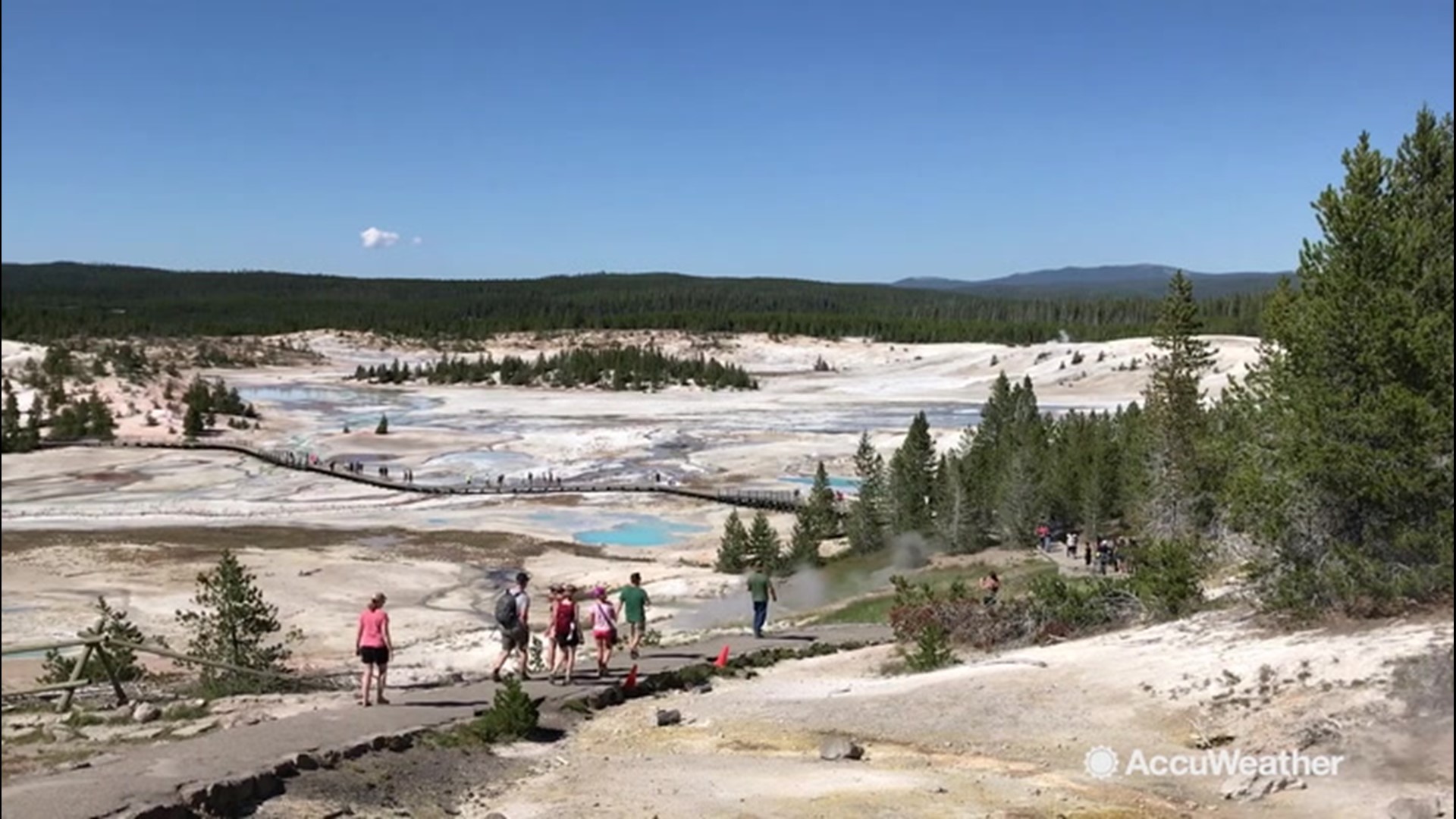 Yellowstone National Park was the first national park ever created in the United States. Lincoln Riddle spent the day inside the park as apart of  AccuWeather's Great American Road trip, exploring the parks wildlife, geysers and hot springs.