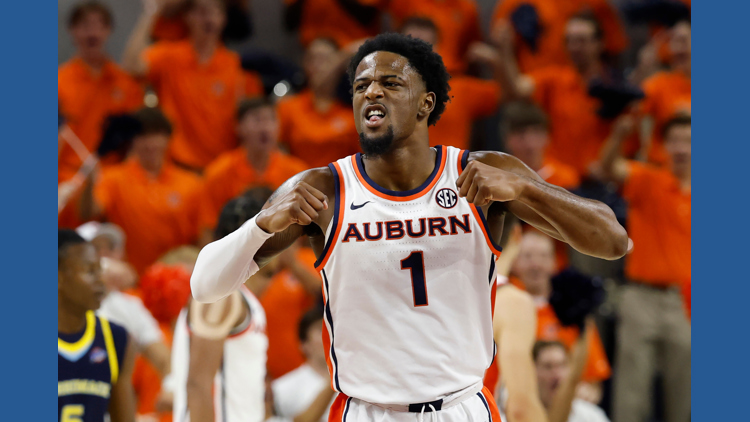Keyshawn Hall scores 25 to lead No. 20 Auburn to a 95-57 win over Merrimack | kare11.com
