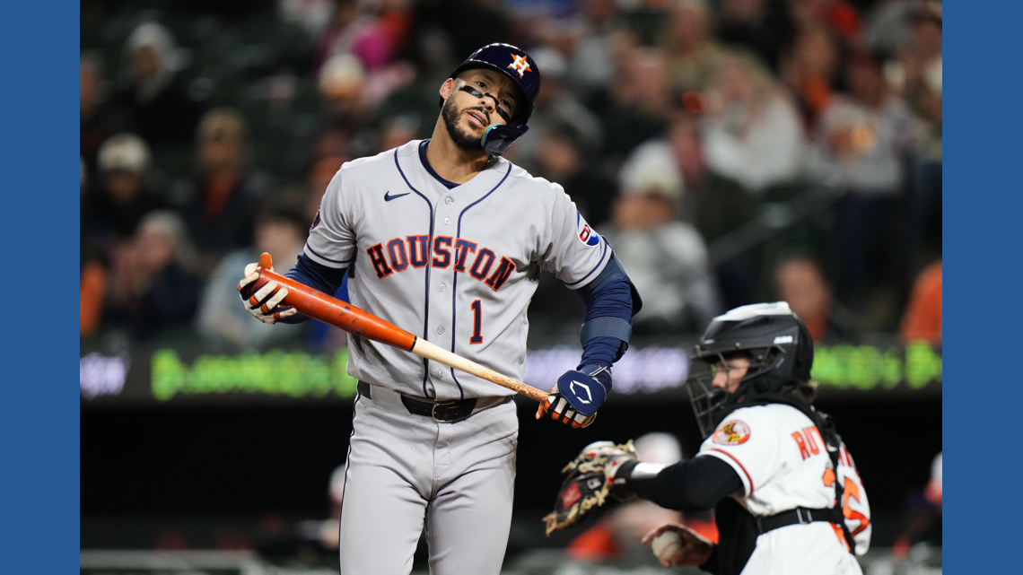 Astros Shortstop Carlos Correa Scratched Hours Before Dodgers Game With Left Ankle Injury