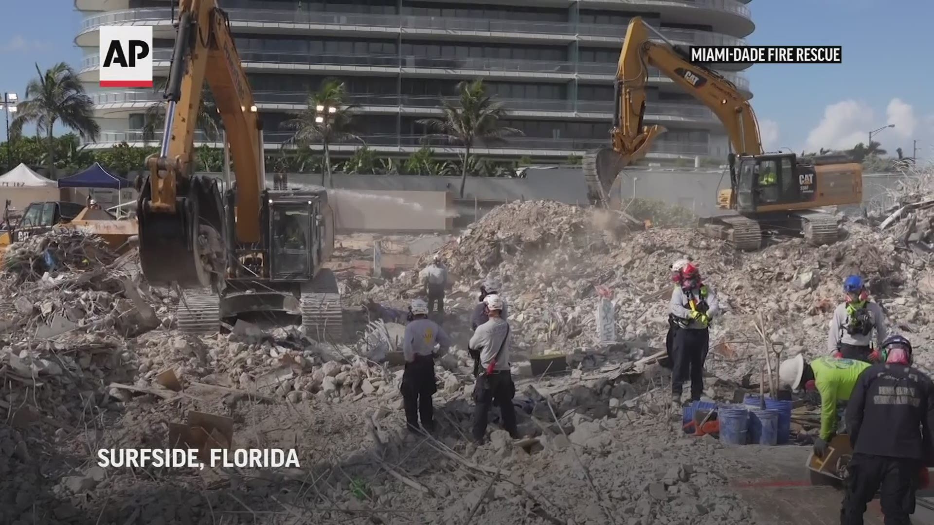 The search continues at the site of the condominium collapse in Surfside, Florida. As of Monday, at least 94 people are dead and some 22 people are still missing.