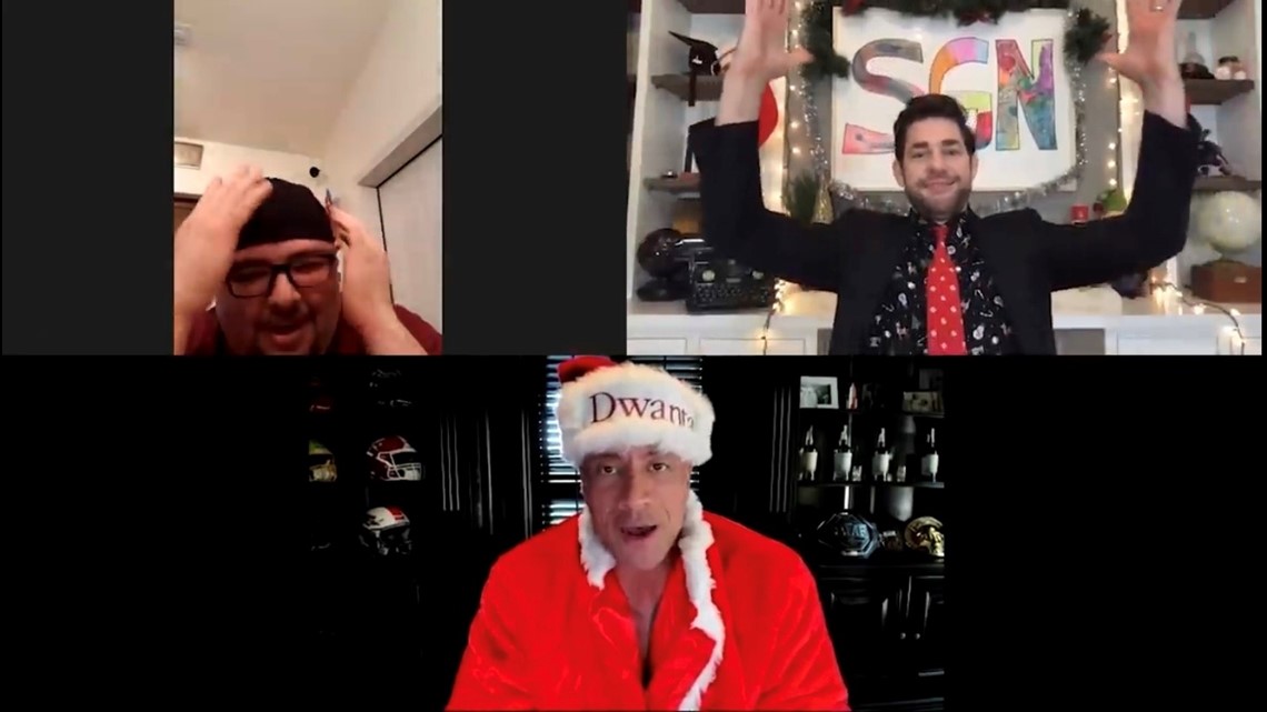 Dad receives Christmas surprise from John Krasinski and The Rock - Vimarsana News