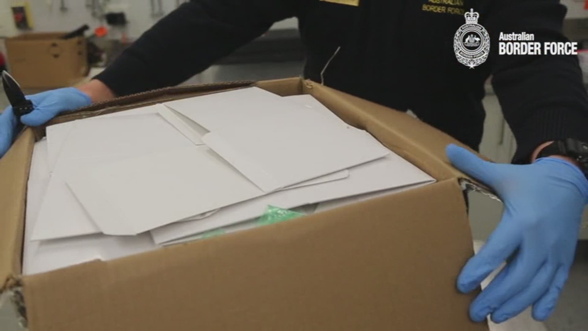 Australian Border Force officers have discovered liquid methamphetamine worth more than $1 million concealed in a consignment of snow globes.