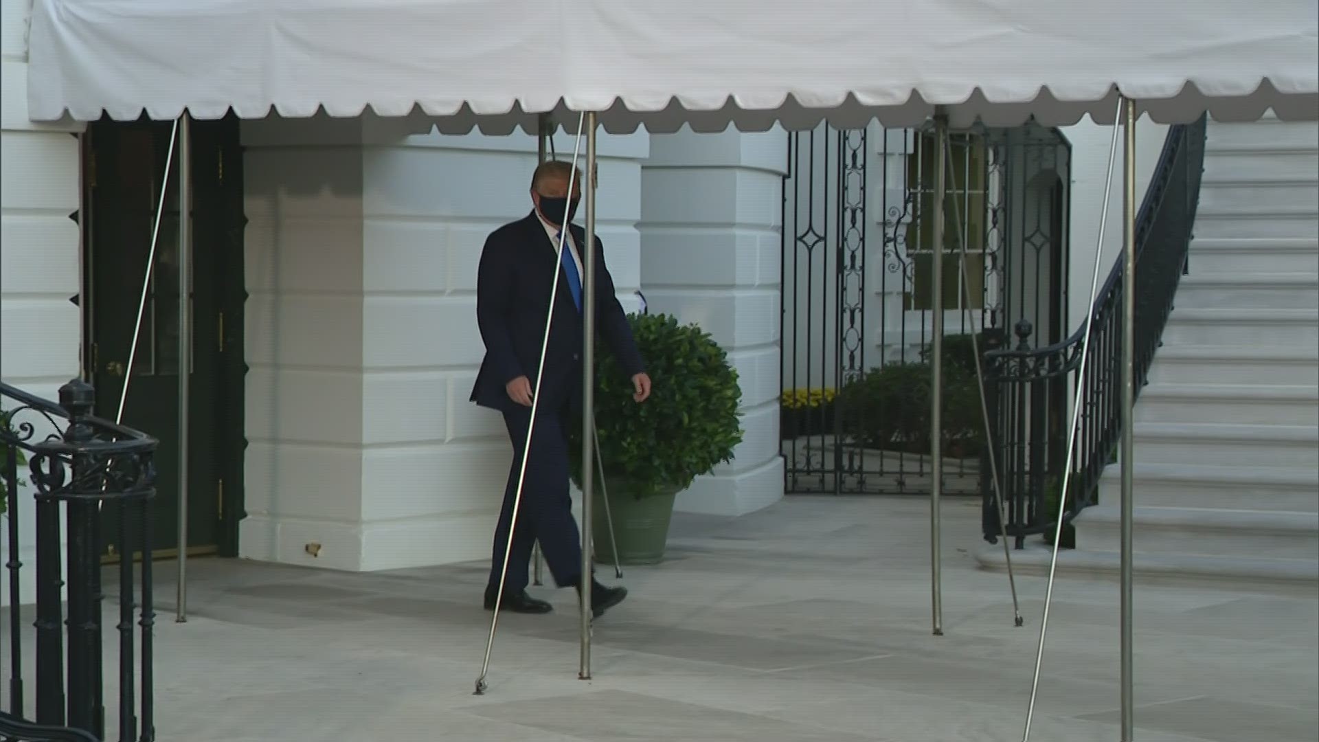 President Trump departed the White House by helicopter early Friday evening for Walter Reed National Military Medical Center after testing positive for COVID-19.