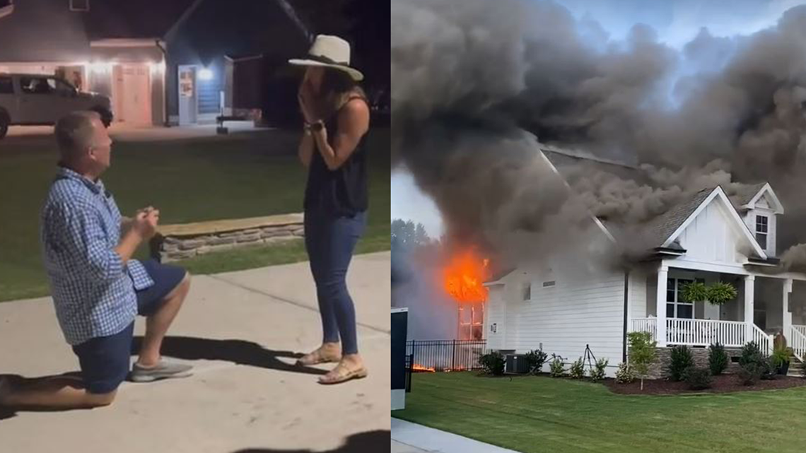 Boyfriend proposes after house fire - Vimarsana News