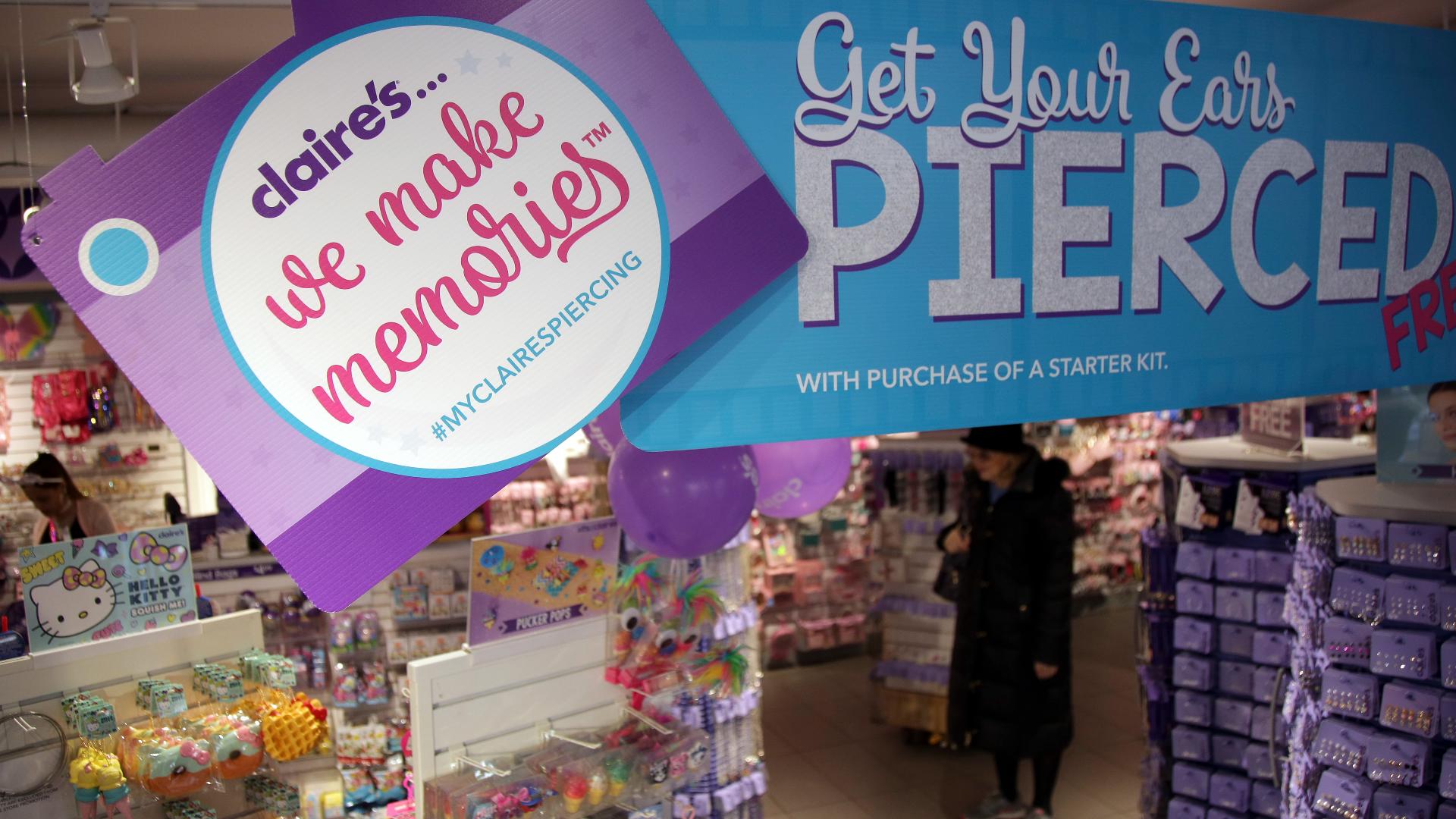 Claire's says it's struggling with growing online competition, rising debt and supply chain uncertainty, especially from tariffs.