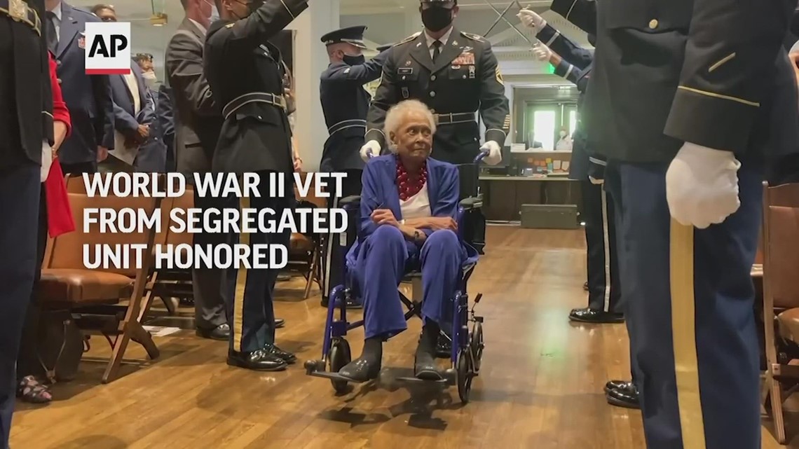 WATCH: 102-year-old WWII veteran from segregated mail unit gets honored