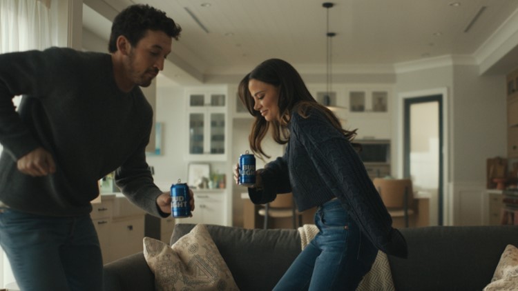 Bud Light unveils Super Bowl commercial with Miles Teller and wife Keleigh