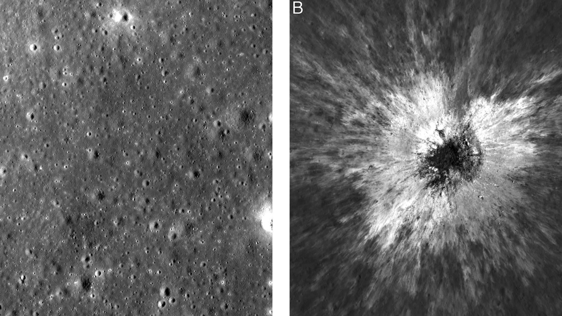 NASA spacecraft discovers a huge new crater on the moon