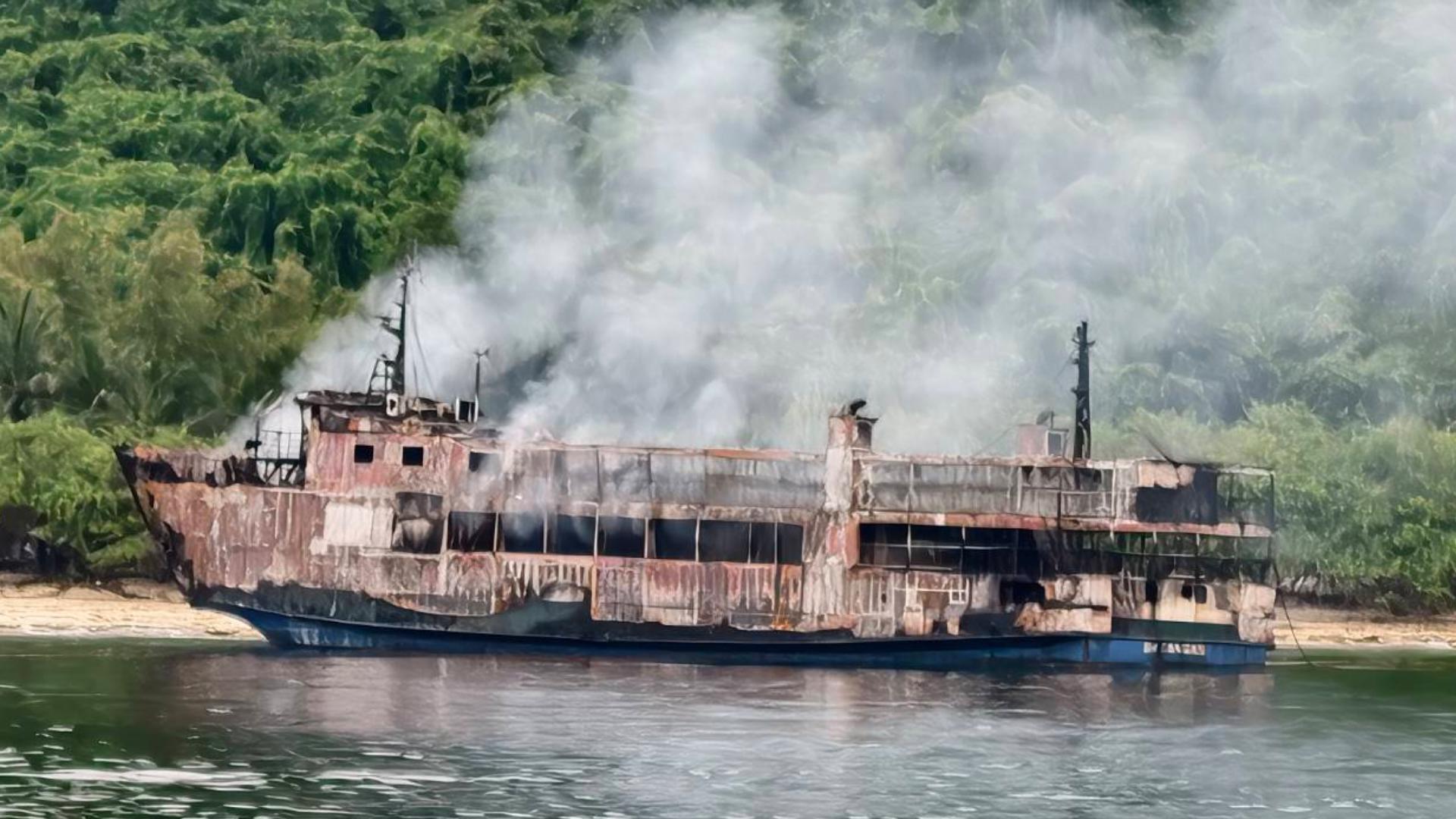 35 dead, 54 missing as Philippine firefighters search charred ferry