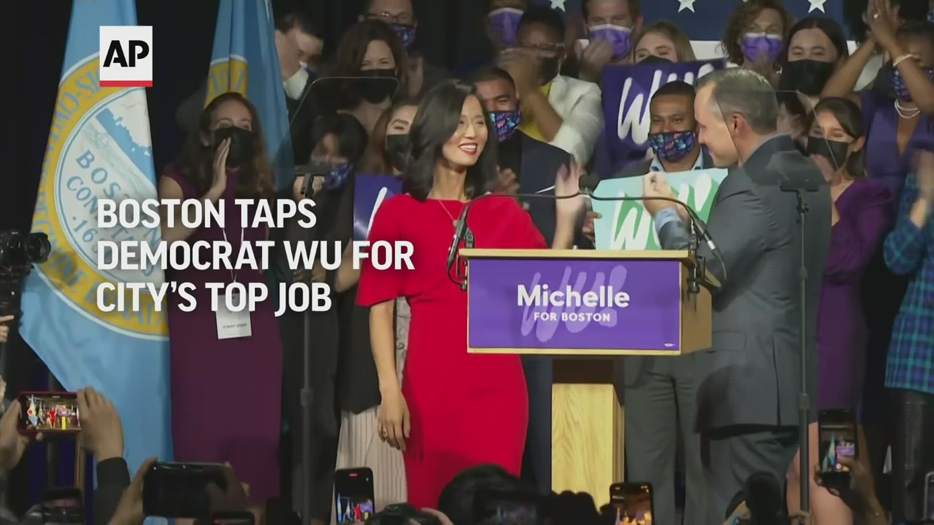 Boston voters for the first time elected a woman and an Asian American as mayor, tapping City Councilor Michelle Wu to serve in the city’s top political office.