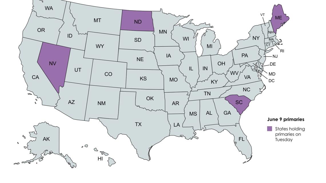 Key races to watch in the June 9 primaries: Live results map for elections in four states