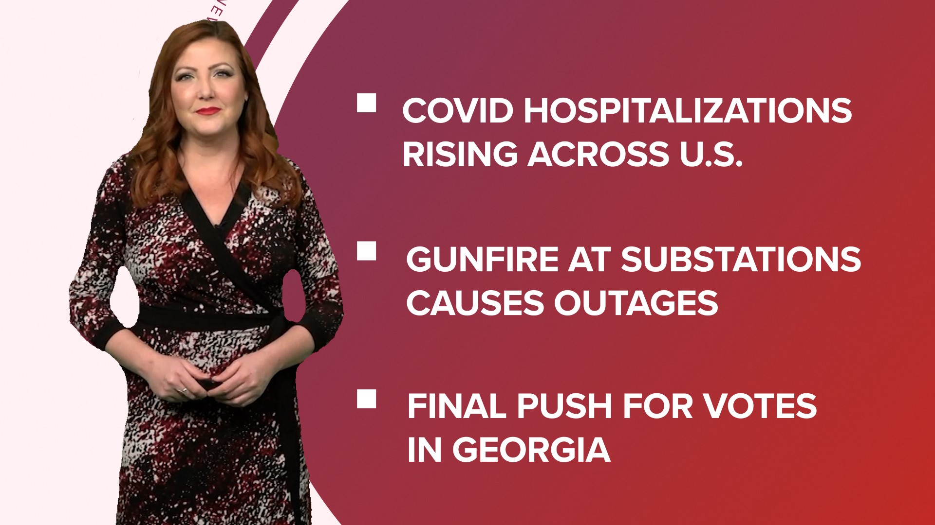 A look at what is happening in the news from a power outage in North Carolina due to gunfire at substations to final push for votes ahead of runoff in Georgia.