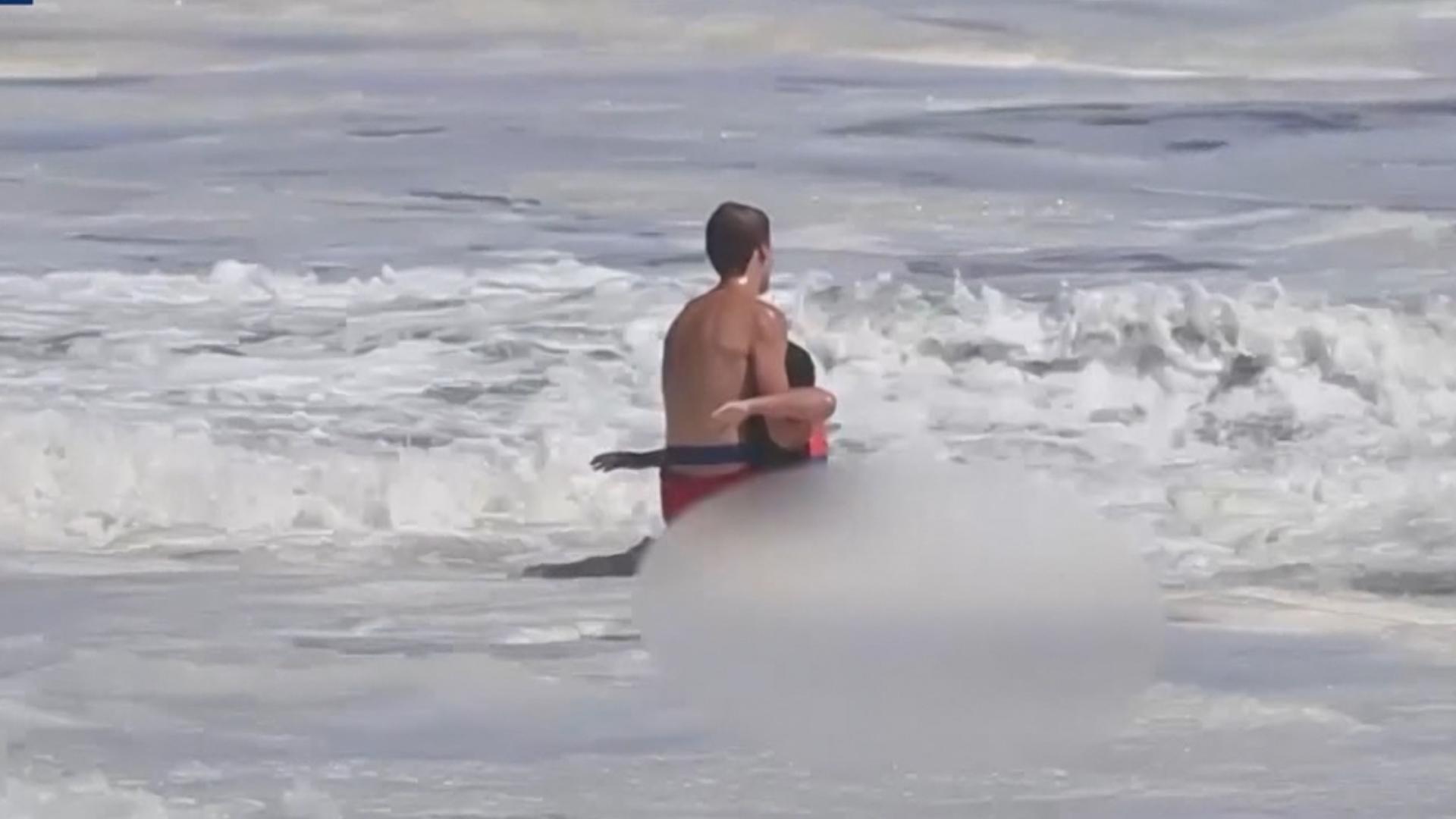 10-year-old boy says he doesn't remember being rescued by lifeguard from pounding California waves