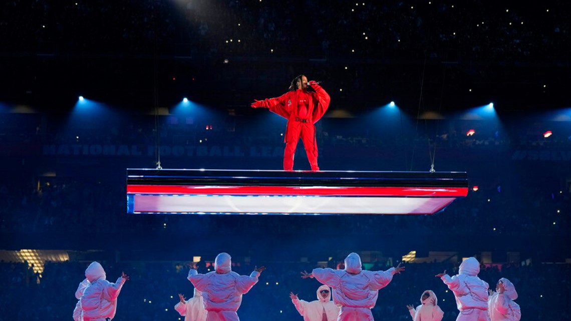 Rihanna soars in Super Bowl halftime performance - WHYY