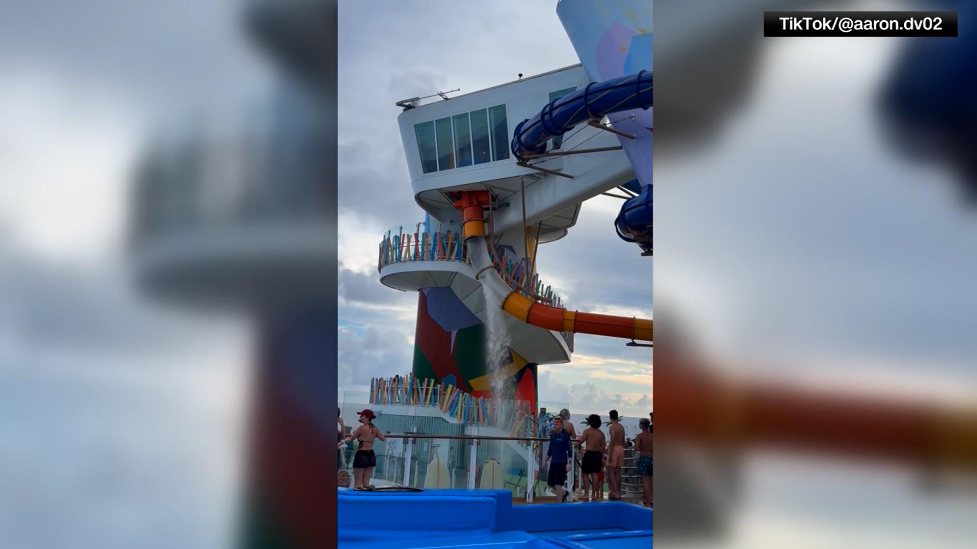 After a water slide glass panel broke on Icon of the Seas, panicked guests can be heard shouting to make sure no one else went down the slide (Via CNN)