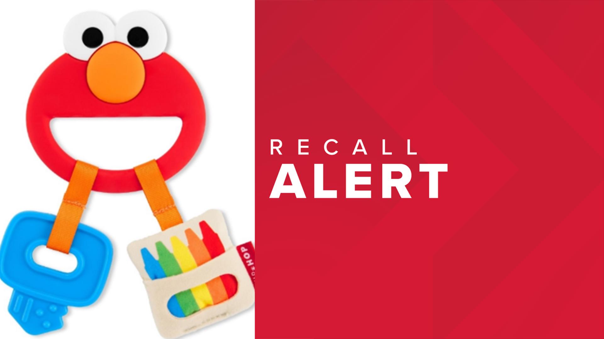 Elmo baby teething toys recalled over choking hazard from detaching eyes