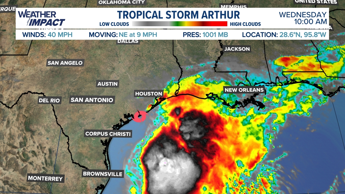 Tropical Storm Arthur, first of the Atlantic season, targets Gulf Coast with heavy rain