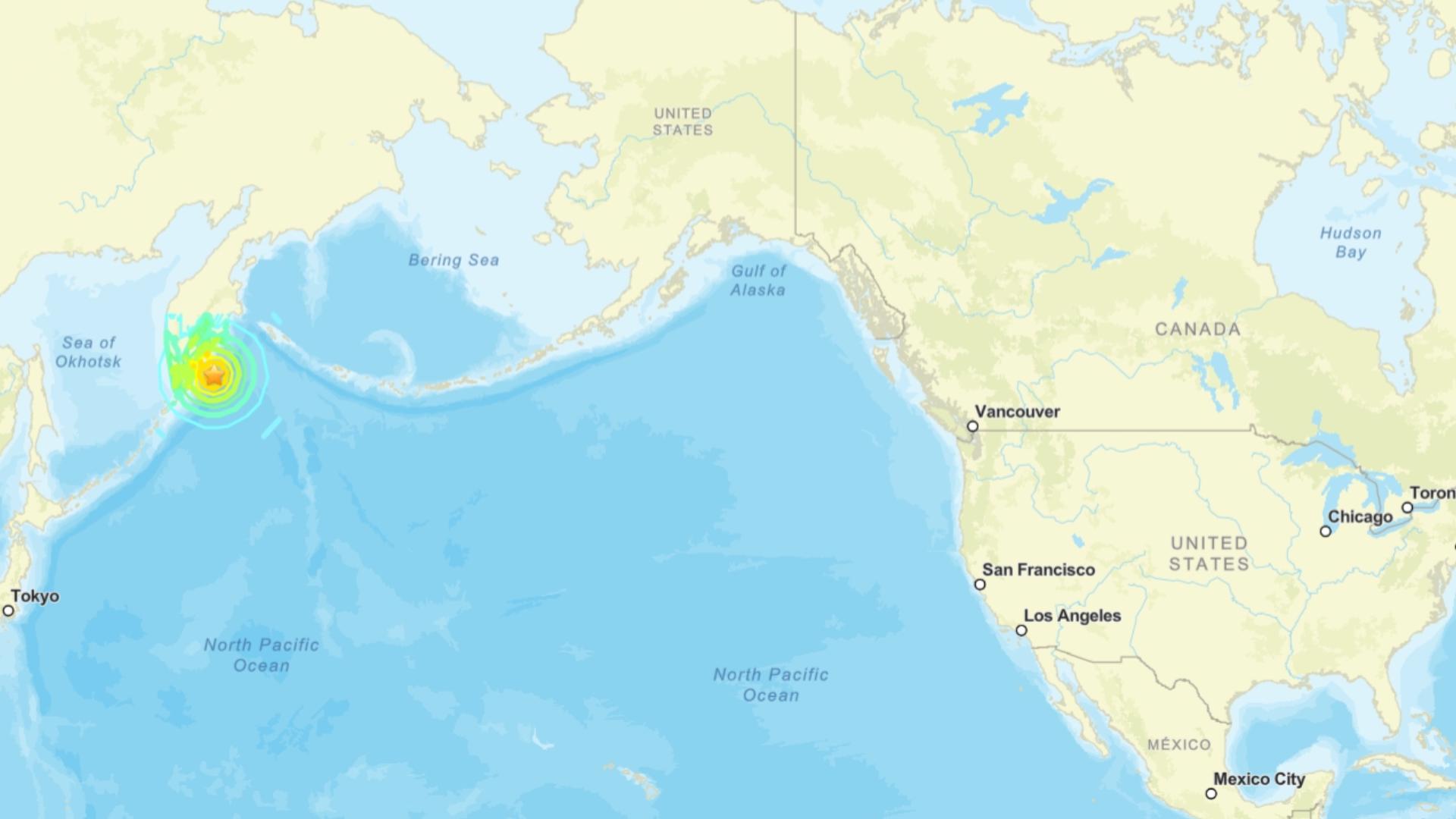 Tsunami about to hit land