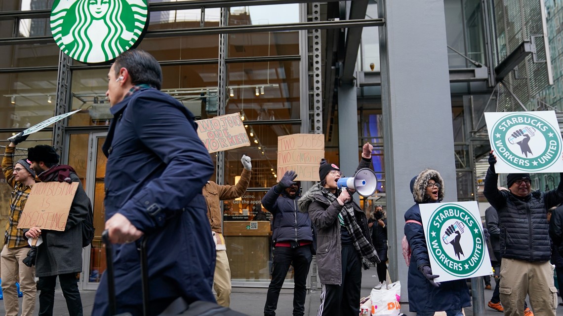 Starbucks union to strike at more than 100 locations on Red Cup Day