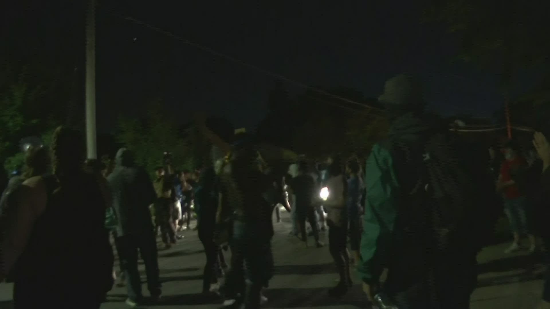 Reports say protests in Kenosha Wednesday night into Thursday were mostly peaceful, in contrast to the violent clashes that marked earlier nights of protests. (AP)