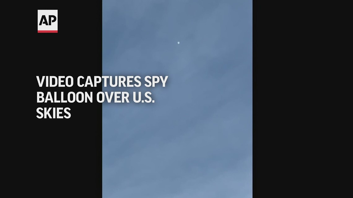 WATCH: Video captures suspected spy balloon over US skies