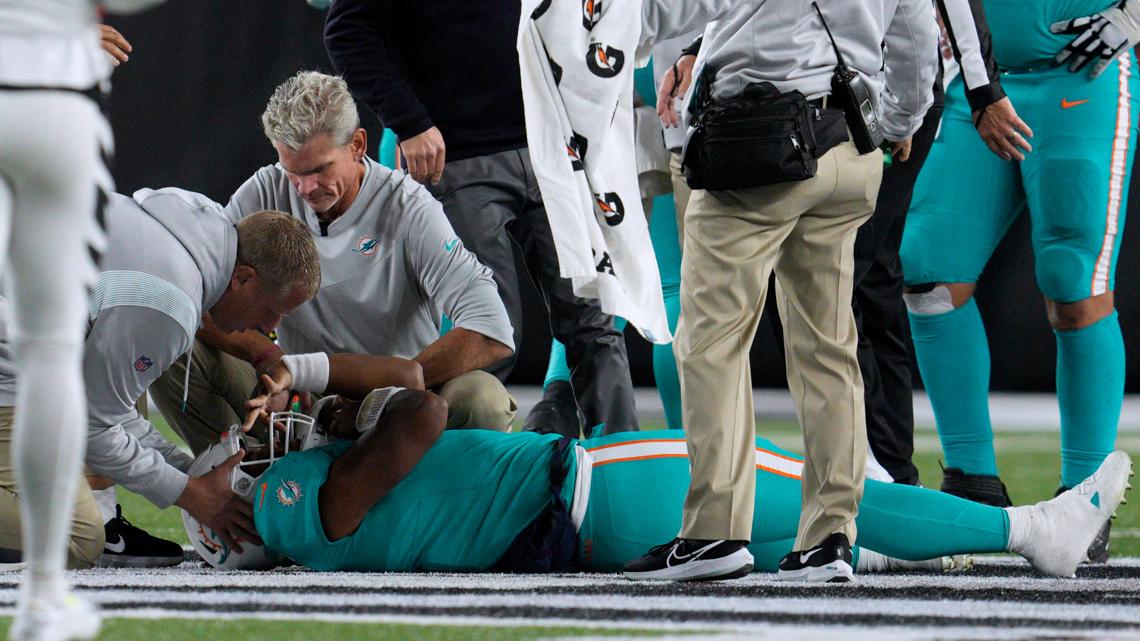 Tua injury: Dolphins quarterback carted off in stretcher