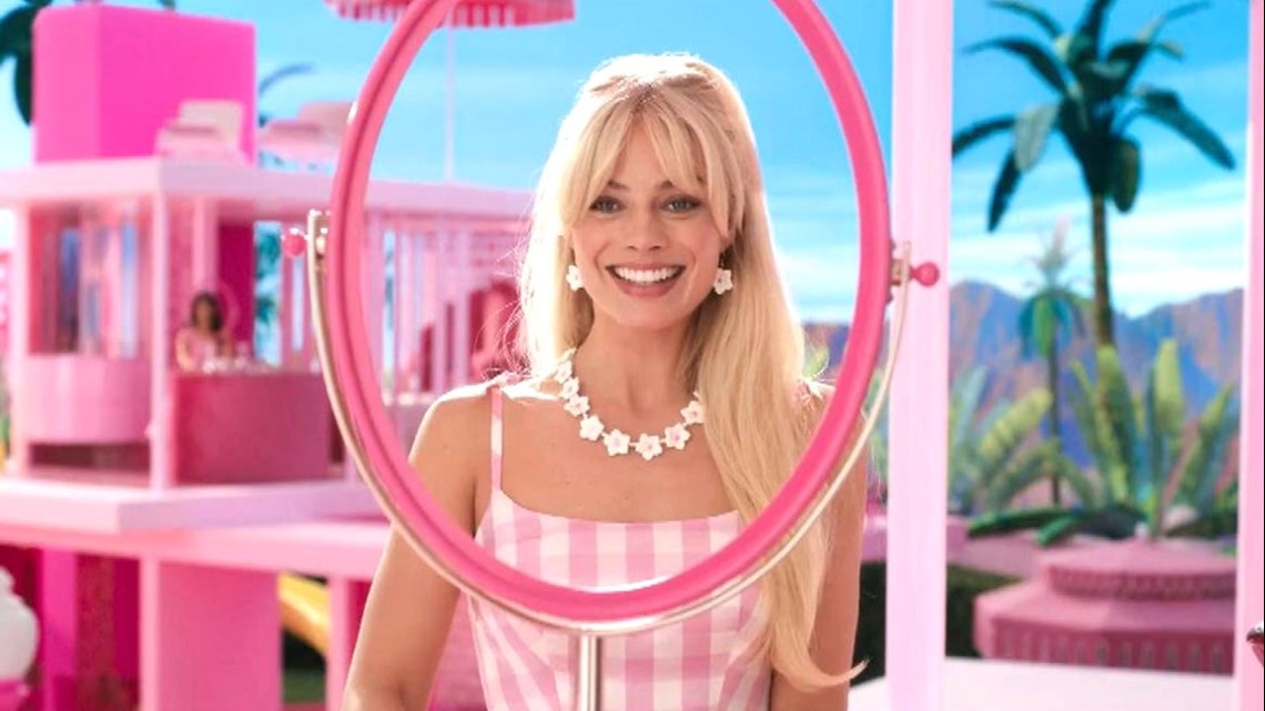 barbie movie pink and blue dress Unveiling The Most Glamorous Barbie Movie Looks
