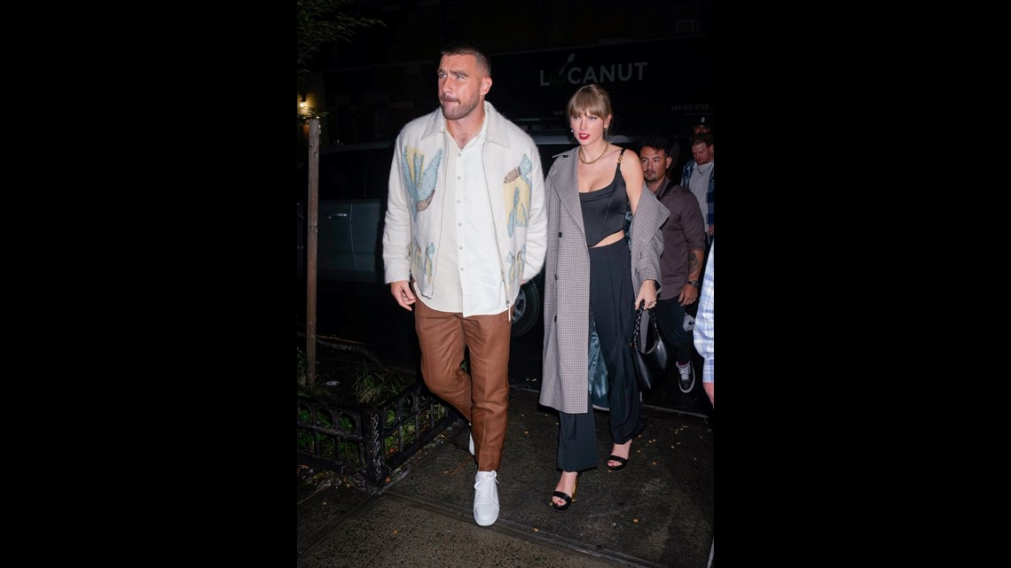 Taylor Swift Dons Louis Vuitton Boots for Date Night With Travis Kelce –  Footwear News