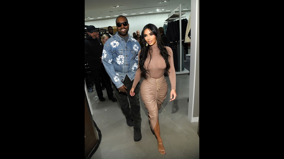 Kim Kardashian and Kanye West Passionately Kiss at SKIMS Event: Pics