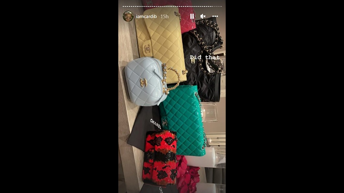 Cardi B Shows Off Endless Valentine's Day Roses and Chanel Bags