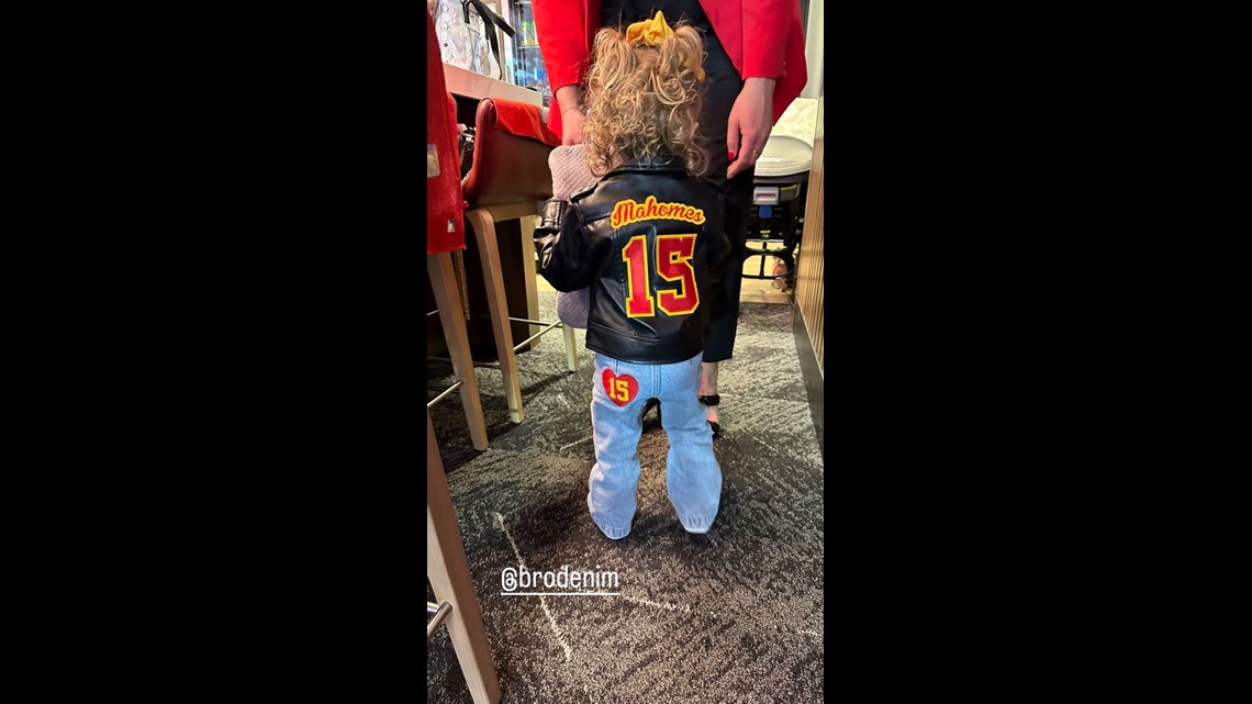 Patrick Mahomes Kisses Wife Brittany and Daughter Sterling Skye