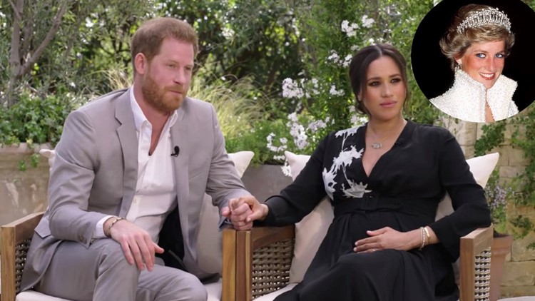 Pregnant Meghan Markle Wears Princess Diana's Diamond ...