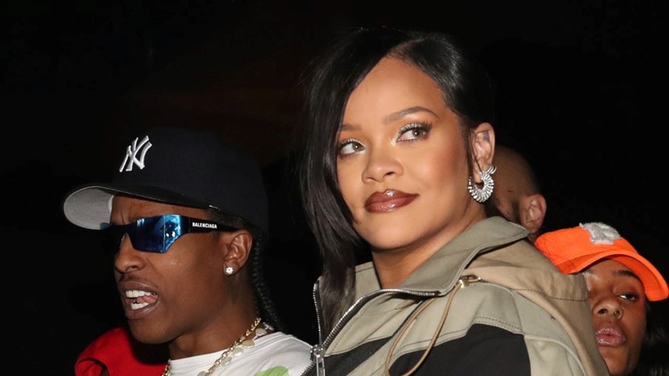 Rihanna Wore a Colorful Mini Dress to Meet A$AP Rocky's Family
