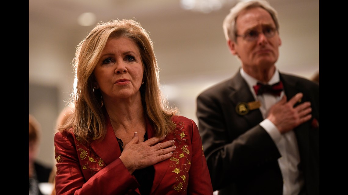 U S Senate Candidate Marsha Blackburn Sings The National Anthem At The Williamson County Republican Party Annual Reagan Day Dinner Friday Feb U S Senate Candidate Marsha Blackburn Sings The National Anthem At The Williamson County Republican Party Annual Reagan Day Dinner Friday Feb