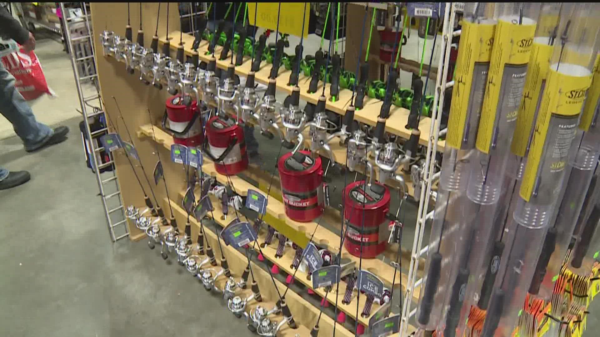 Vendors at the Ice Fishing and Winter Sports Show are trying to keep first time anglers interested after introducing them to ice fishing during the pandemic.