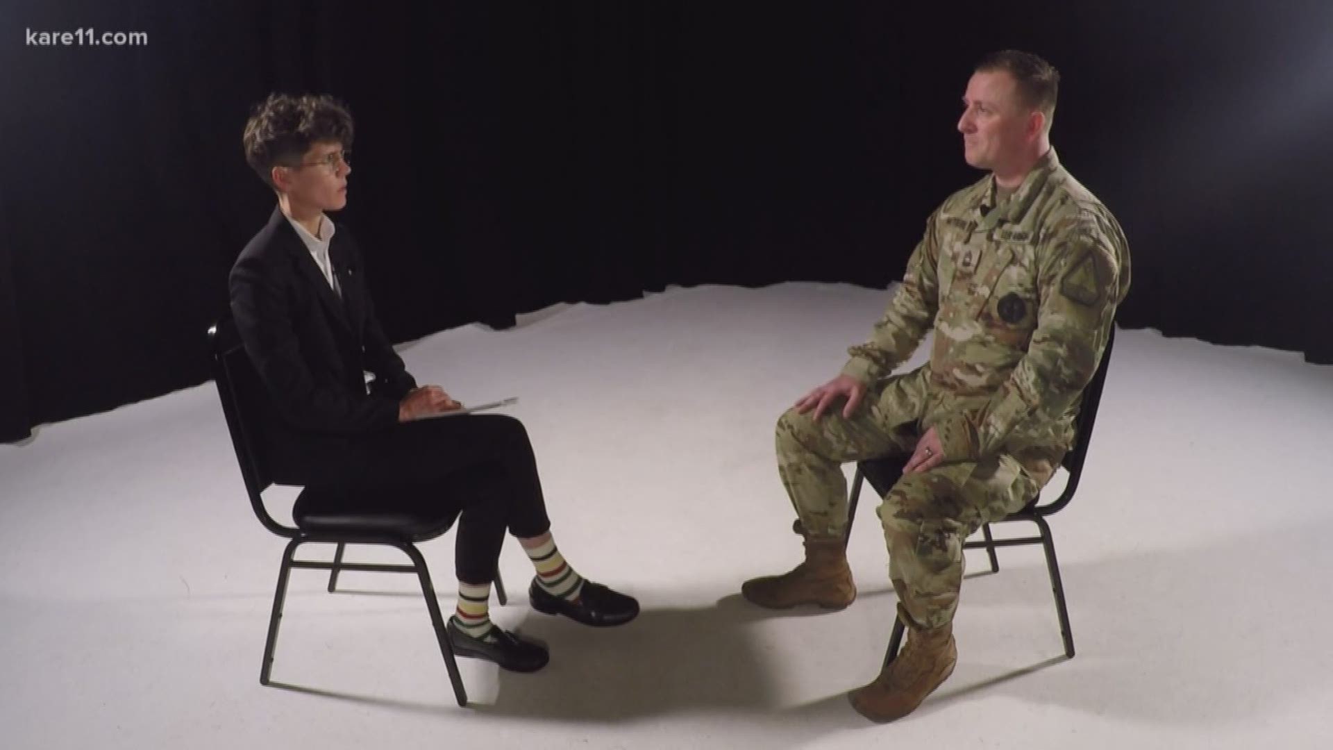 Jana Shortal talked to Minnesota Army National Guard members about recruiting after the Sept. 11 attacks and present day.