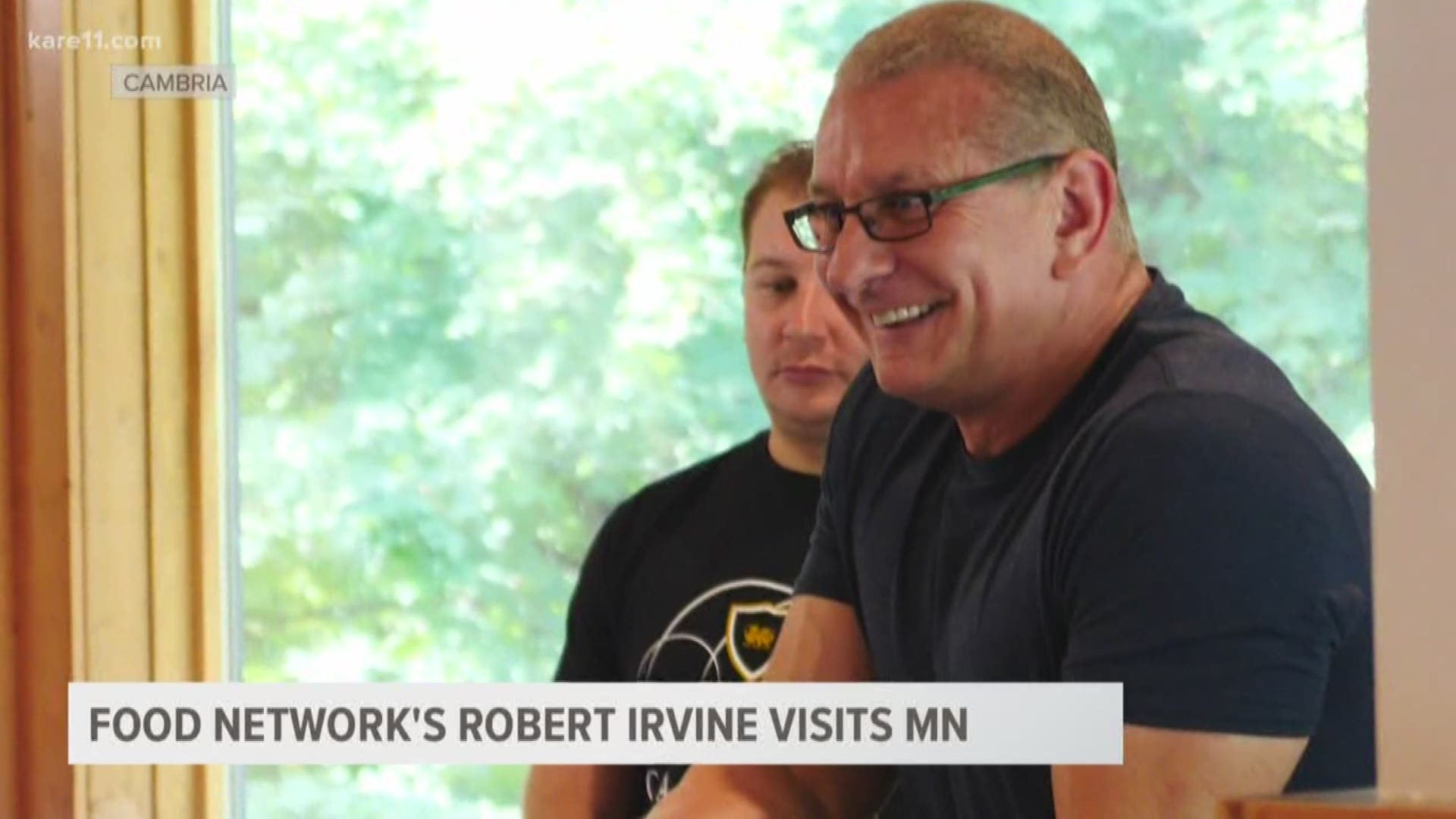 World-class chef and Food Network TV personality Robert Irvine stopped by the station to show off his "softer side."