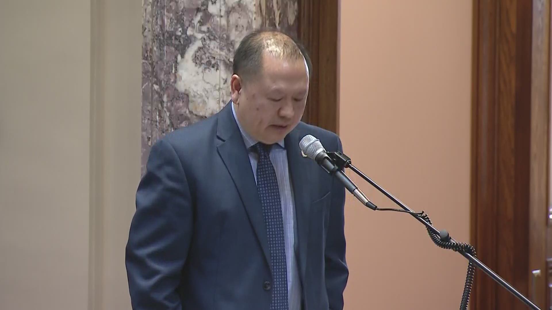 Amid reports of hostility and harassment aimed at Asian Americans, Sen. Foung Hawj of St. Paul urged urged fellow lawmakers to help keep calm in their communities.