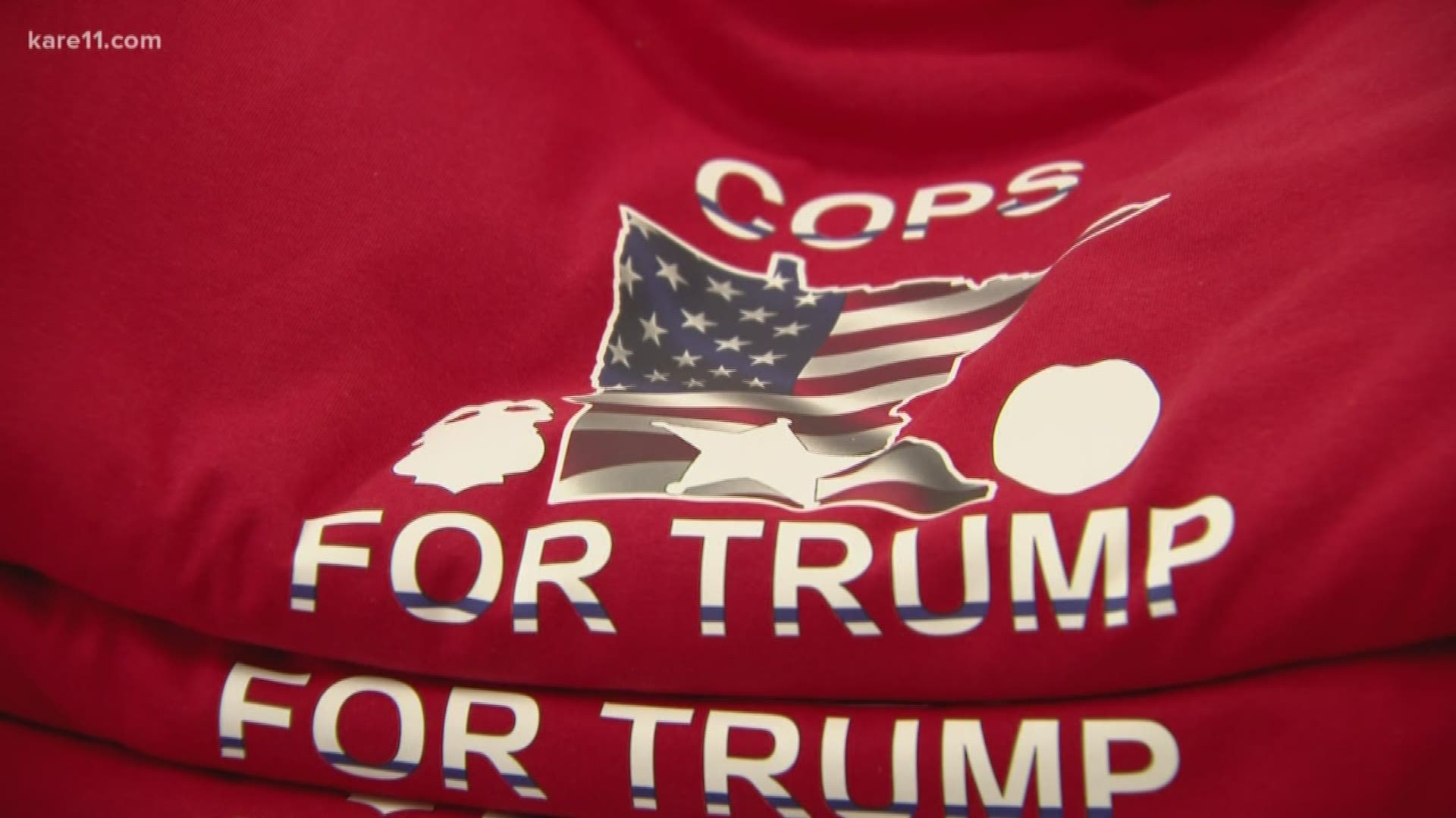 The "Cops for Trump" t-shirts created by the Minneapolis Police Federation are selling quickly. Off-duty officers were told not to wear uniforms to Trump's rally