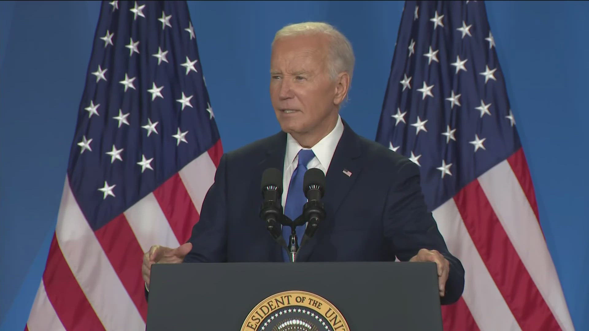 President Biden took a wide range of questions from 10 journalists about his mental acuity, foreign and domestic policy and — mostly — the future of his campaign.