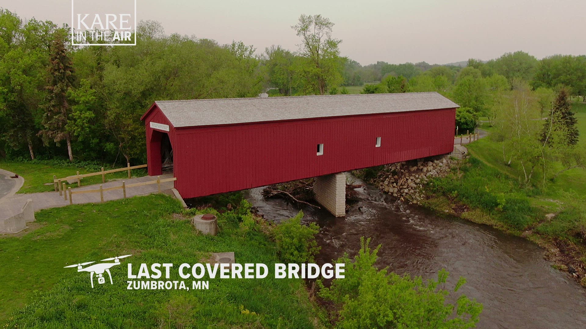 The historic structure, believed to be the last covered timber truss bridge in Minnesota, was built in 1869 and carried people and stagecoaches across the river.
