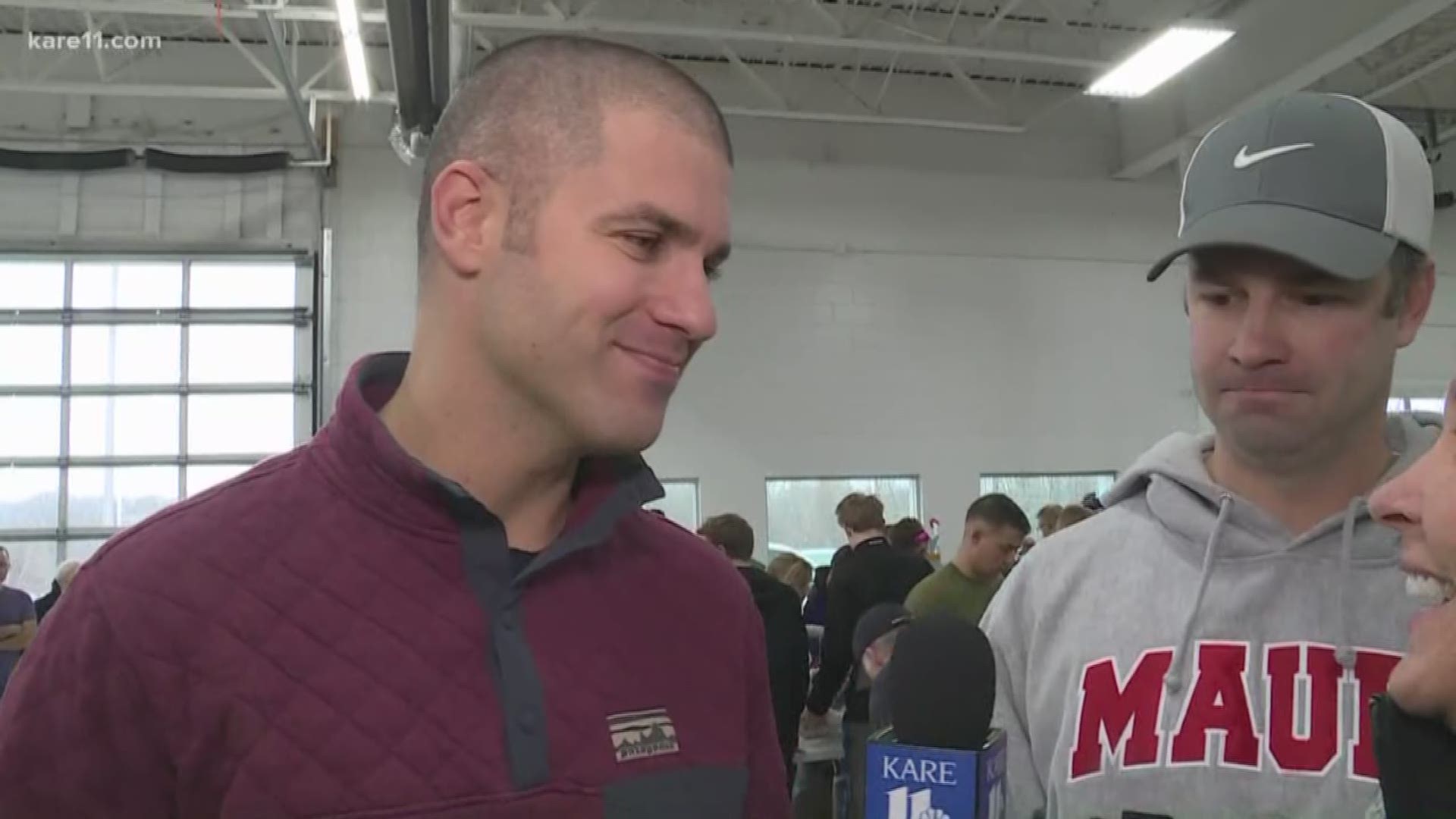 In an effort to build 1,000 bikes for Toys for Tots, Joe and Jake Mauer were spotted helping out at Mauer Chevrolet in Inver Grove Heights.