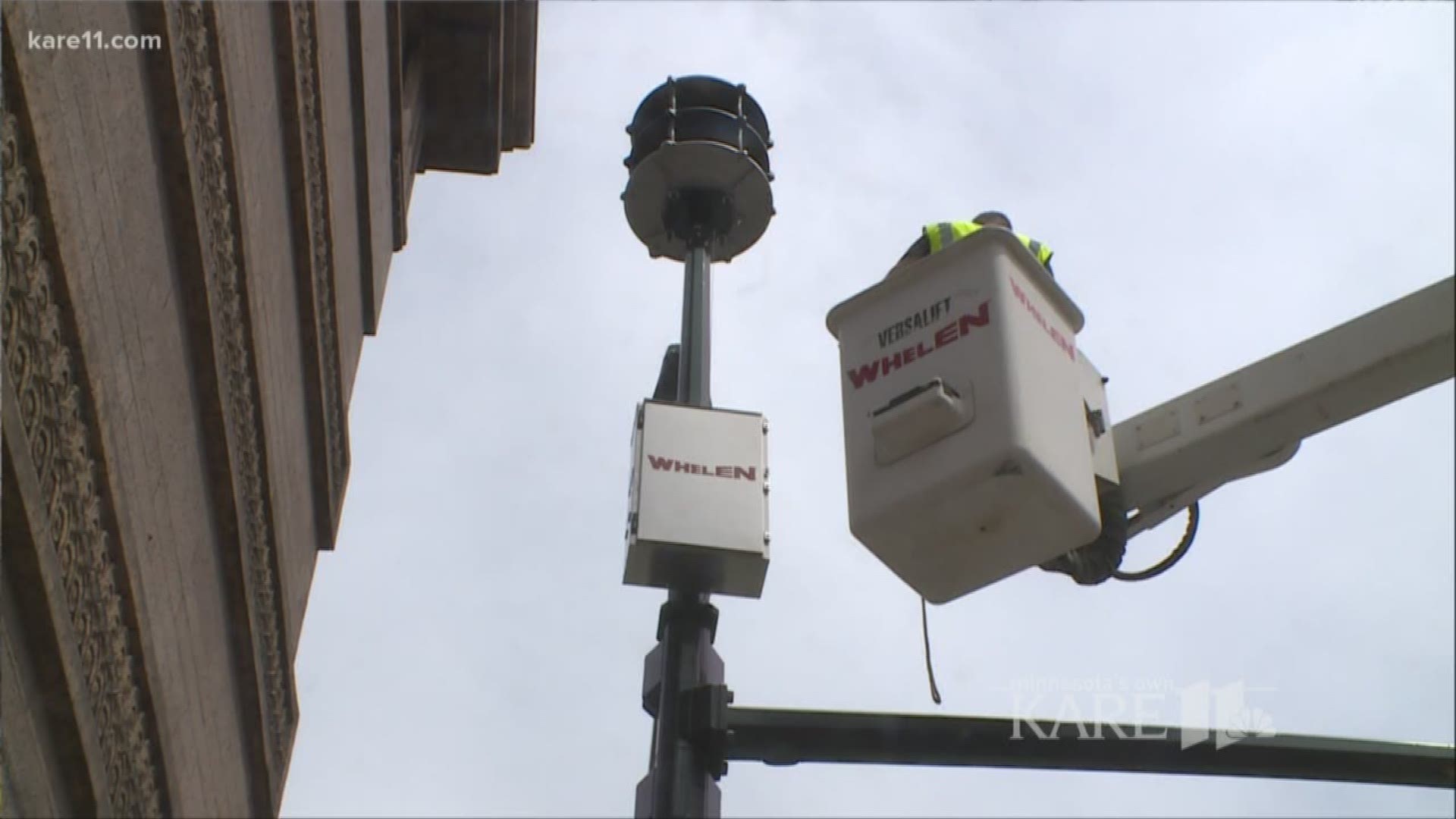Fifteen new outdoor warning sirens throughout downtown Minneapolis will sound this Wednesday at 1 p.m. during the monthly test. https://kare11.tv/2rbsKcB