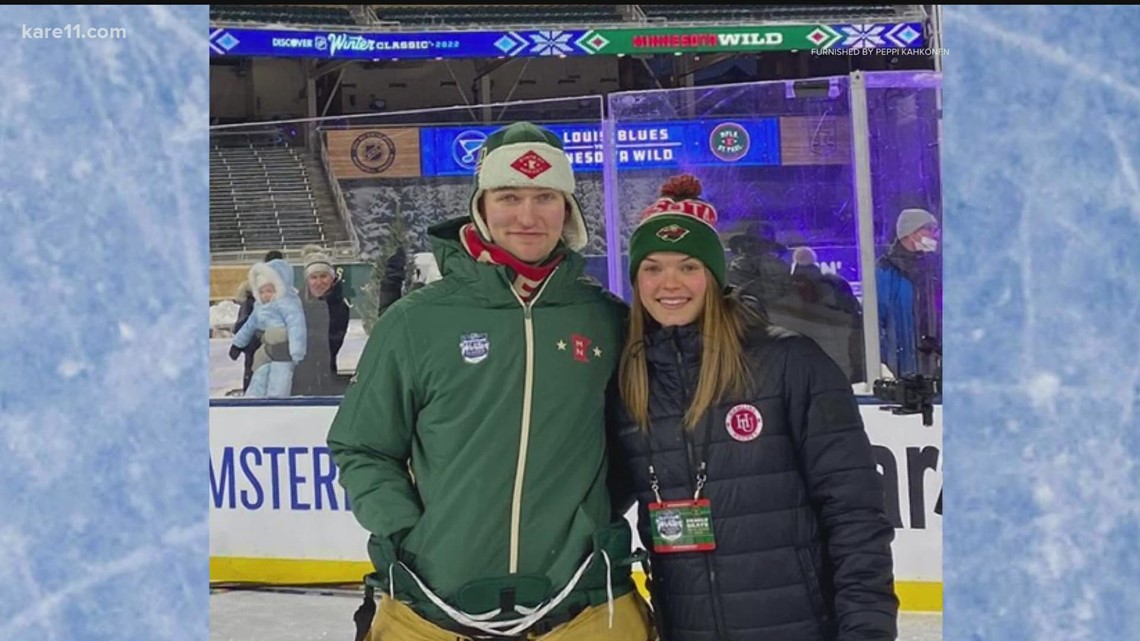 Wild goalie Kaapo Kahkonen and his sister Peppi are at home on the ice in St. Paul